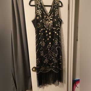 Unique Vintage Plus size flapper dress